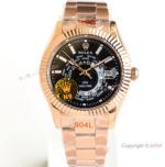 Highest Quality Rolex DiW Sky-Dweller Rose Gold Replica Watch N9 Factory/Swiss 9001 Movement